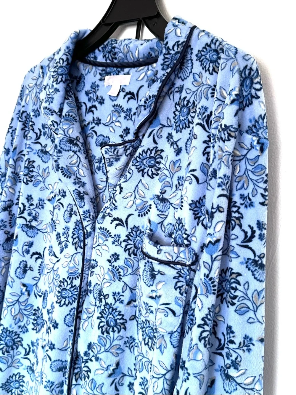2PC Secret Treasures Plus Pajamas Women’s 3X Blue Floral Long Sleeve Shirt Pants